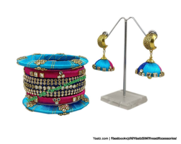 silk thread Bangle & Earring 