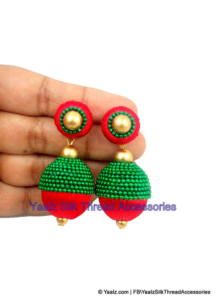 silk thread One Neckset and Two Earring 