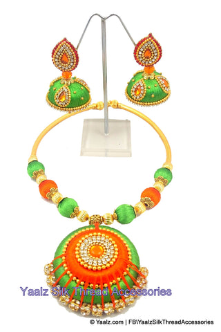 silk thread Neckset & Jumka 