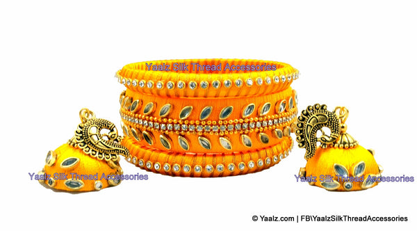 silk thread Bangle & Earring 