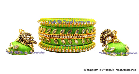 silk thread Bangle & Earring 