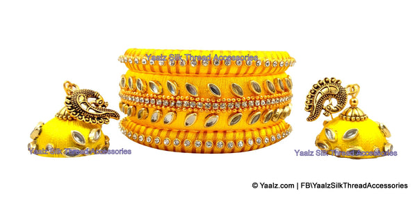 silk thread Bangle & Earring 