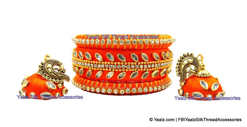 silk thread Bangle & Earring 