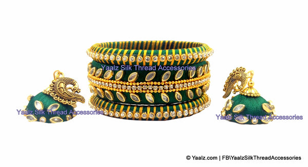 silk thread Bangle & Earring 