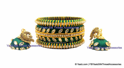 silk thread Bangle & Earring 