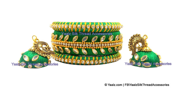 silk thread Bangle & Earring 
