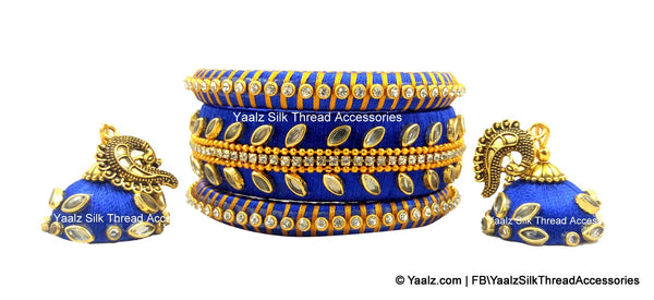 silk thread Bangle & Earring 
