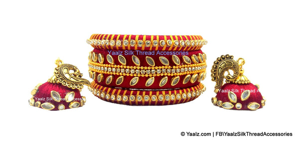 silk thread Bangle & Earring 