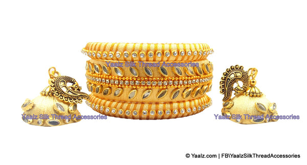 silk thread Bangle & Earring 