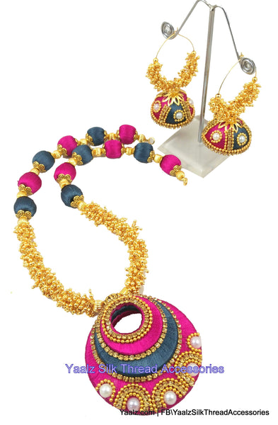 silk thread NECKSET & EARRING 