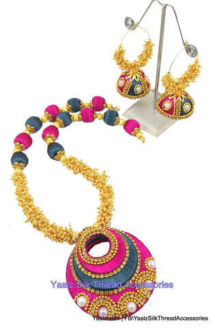silk thread NECKSET & EARRING 