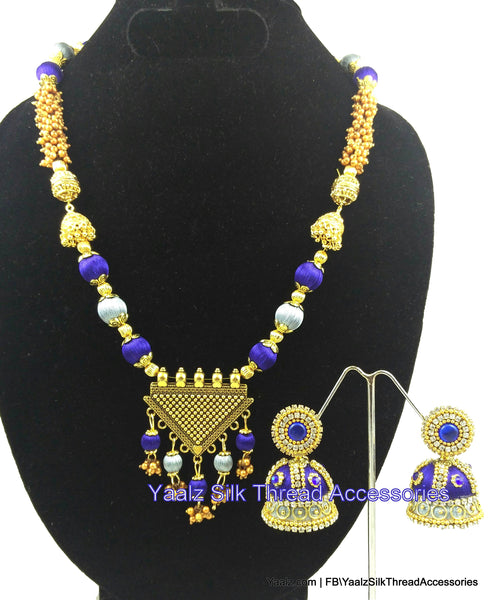 silk thread NECKSET & EARRING 