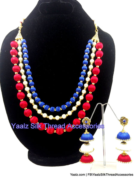 silk thread NECKSET & EARRING 