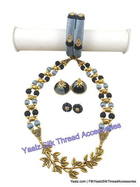 silk thread BANGLE EARRING & NECKSET 