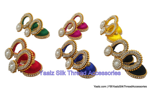 silk thread EARRING 