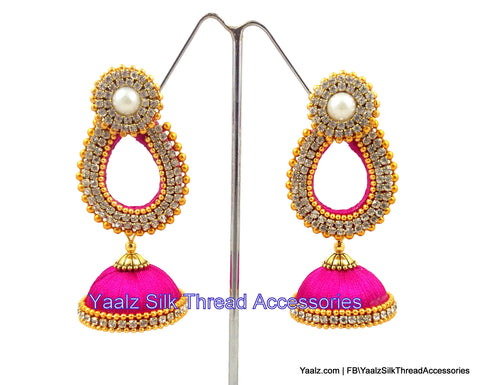 silk thread EARRING 