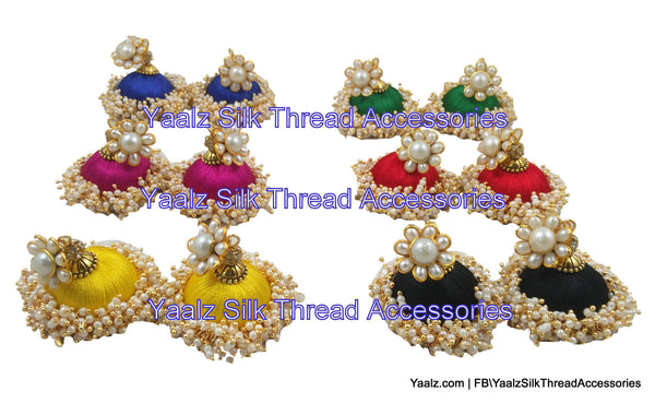 silk thread EARRING 