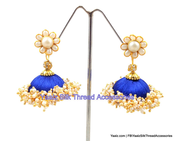 silk thread EARRING 
