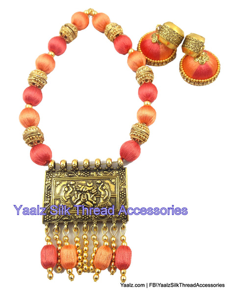 silk thread NECKSET & EARRING 