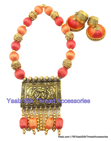 silk thread NECKSET & EARRING 