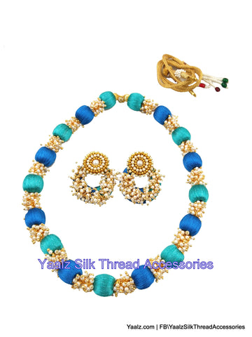 silk thread NECKSET & EARRING 