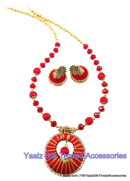 silk thread NECKSET & EARRING 