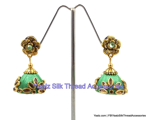 silk thread EARRING 