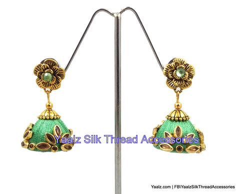 silk thread EARRING 