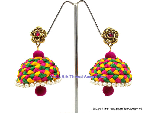silk thread EARRING 