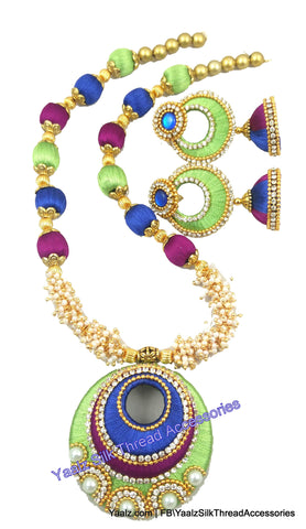 silk thread NECKSET & EARRING 