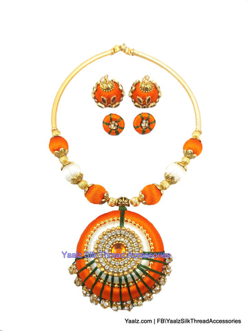 silk thread NECKSET & EARRING 