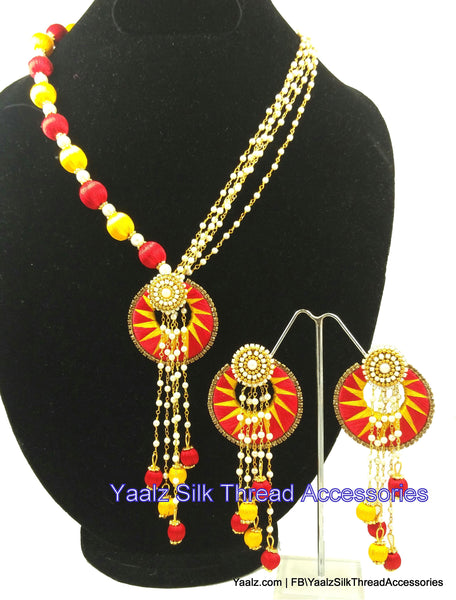 silk thread NECKSET & EARRING 