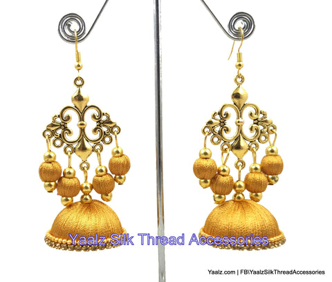 silk thread EARRING 