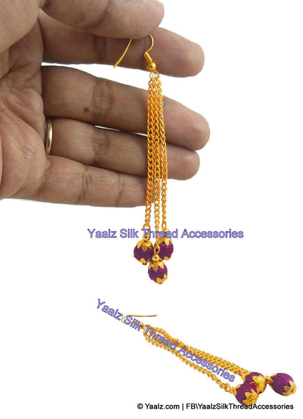 silk thread EARRINGS 