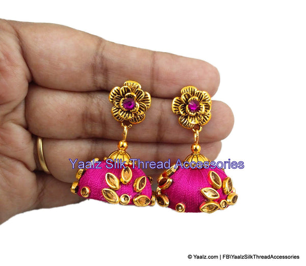 silk thread EARRINGS 