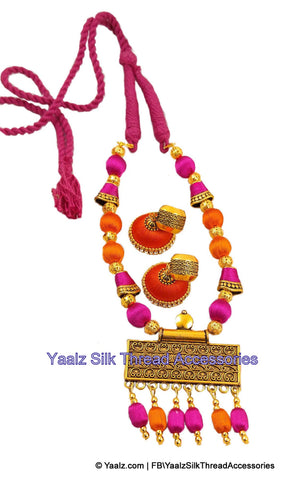 silk thread NECKSET & EARRING 