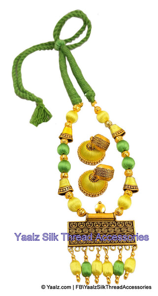 silk thread NECKSET & EARRING 