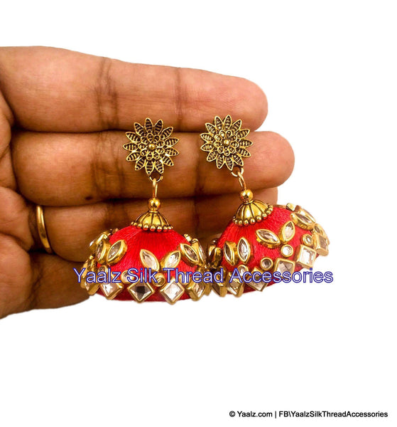 silk thread EARRINGS 