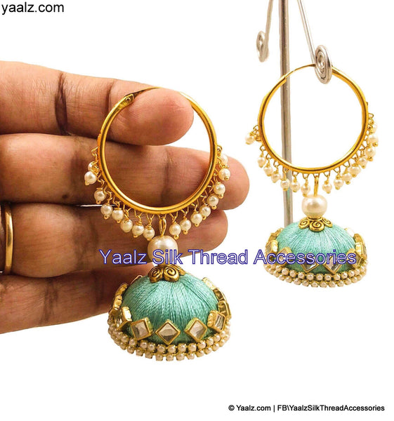 silk thread EARRINGS 