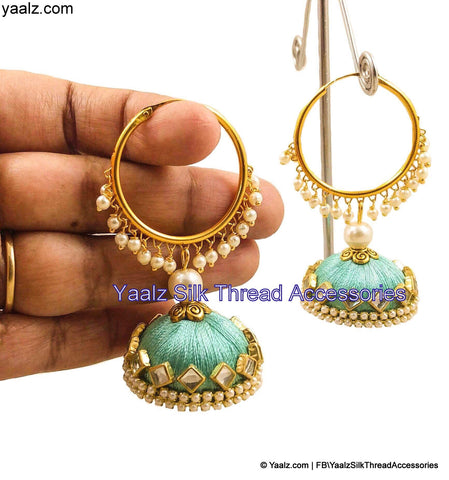 silk thread EARRINGS 