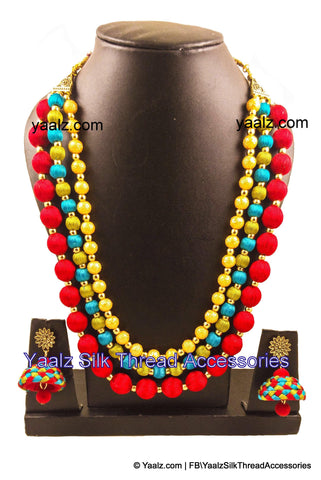 silk thread NECKSET & EARRING 