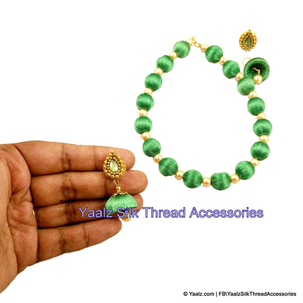 silk thread NECKSET & EARRING 