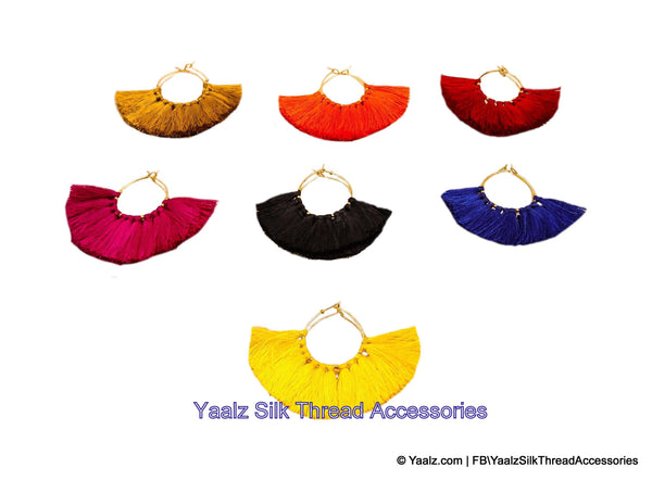 silk thread EARRINGS 