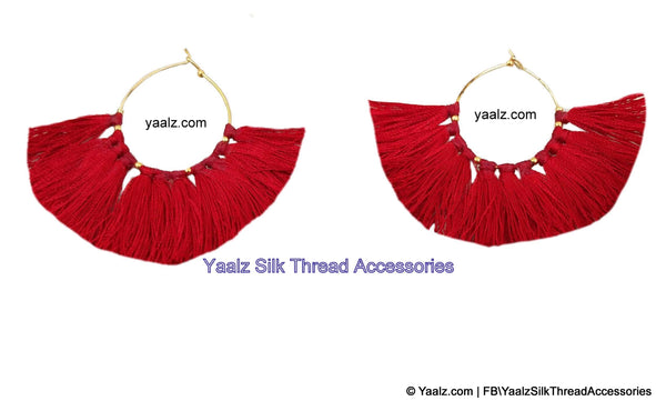 silk thread EARRINGS 