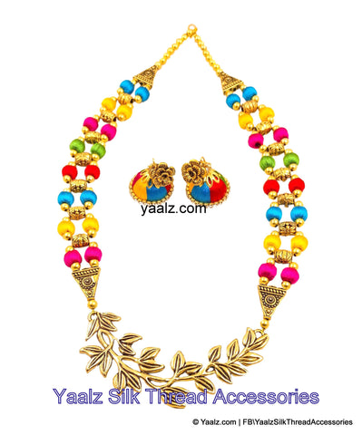 silk thread NECKSET & EARRING 