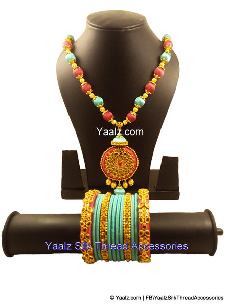 silk thread BANGLE & NECKSET 