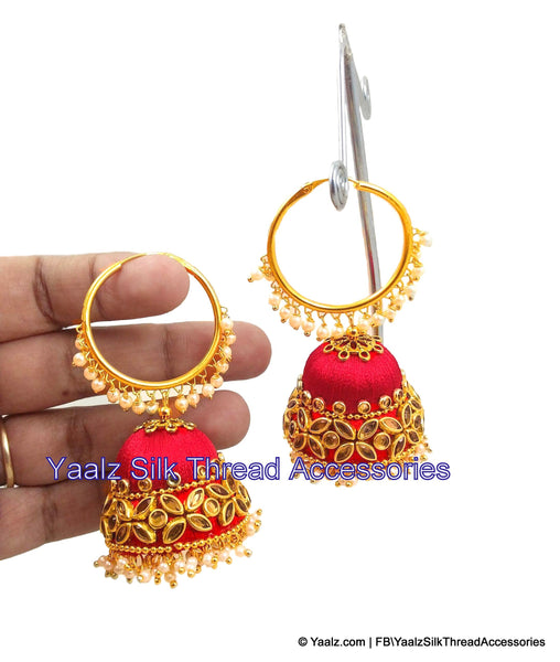 silk thread EARRINGS 