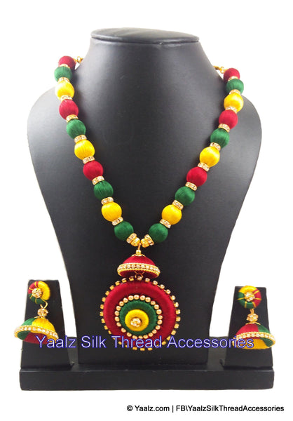 silk thread NECKSET & EARRING 