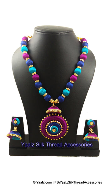 silk thread NECKSET & EARRING 