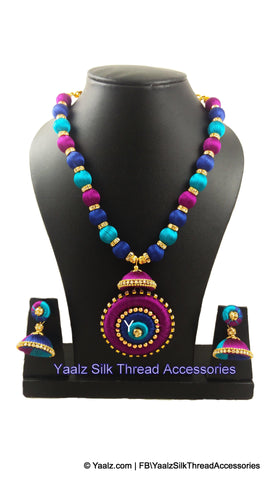 silk thread NECKSET & EARRING 